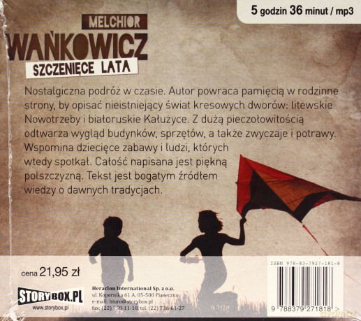 Szczenięce lata - Melchior Wańkowicz (digipack) [AUDIOBOOK] [CD-MP3]