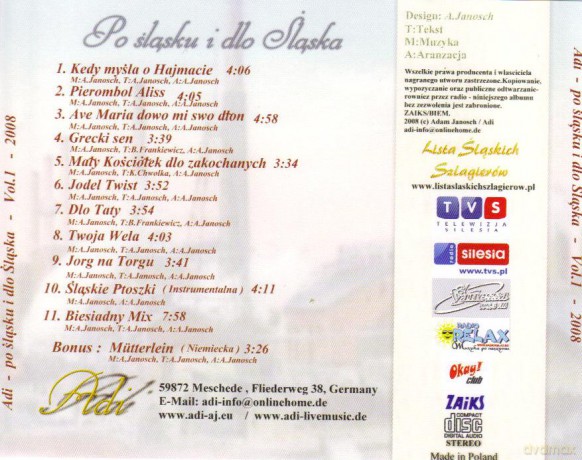 Adi: Po śląsku i dlo Śląska [CD]
