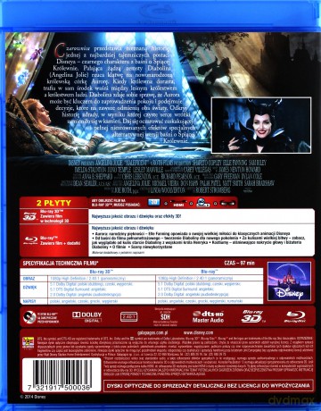 Czarownica 3D (2014) (Disney) [Blu-Ray 3D]+[Blu-Ray]  
