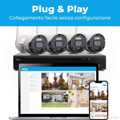 Kit Connect S4 4 Camere Wi 2mp