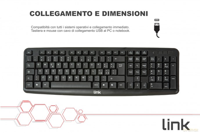 Kit Tastiera Mouse Usb