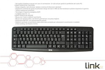 Kit Tastiera Mouse Usb
