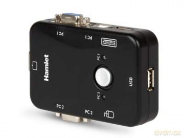 Kvm Switch Per 2 Pc + 3 Usb + Vga
