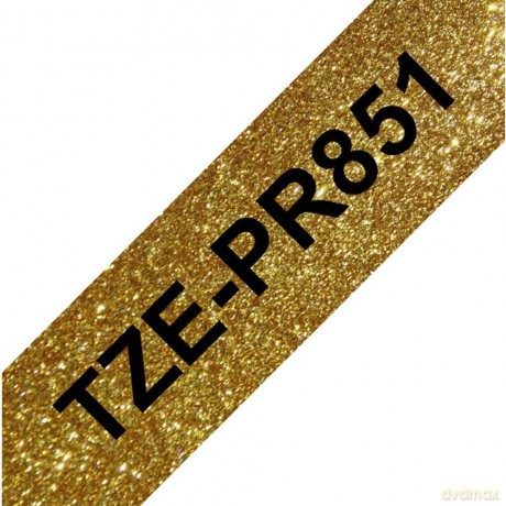 Laminato Nero Su Oro Glitter 24 Mm