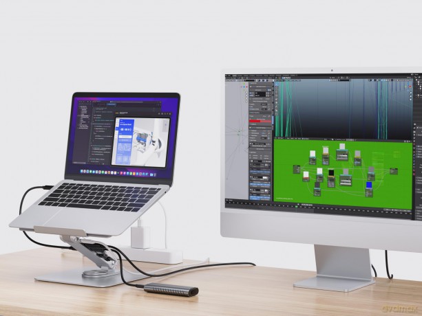 Laptop Stand With 7-In-1 Docking