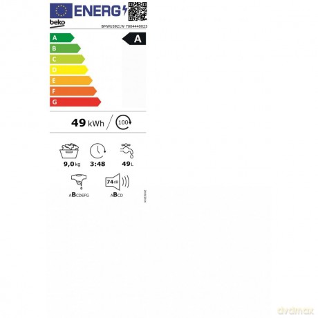 Lav.Std Bmwu3921w 9kg A 1400 Rpm