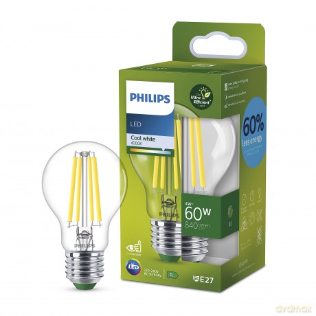 Led Goccia Vetro Filam 60w E27