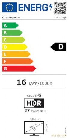 Lg 27 27ba54qb-B Qhd Dp Hdmi Ips 16:9 Hdr10