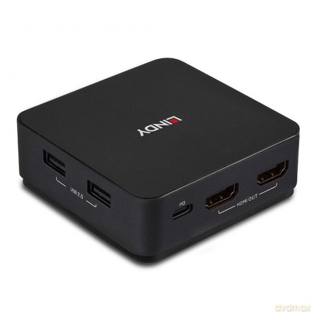 Lindy 2 Port Type C,Dual Hdmi 4k60 Kvm Switch