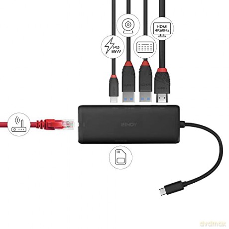 Lindy Dst-Mini, Usb Typ C 4k Laptop Mini Dock