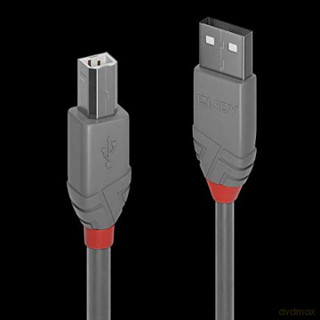 Lindy Usb 2.0 Kabel Typ A/B Anthra Line M/M 0.5m