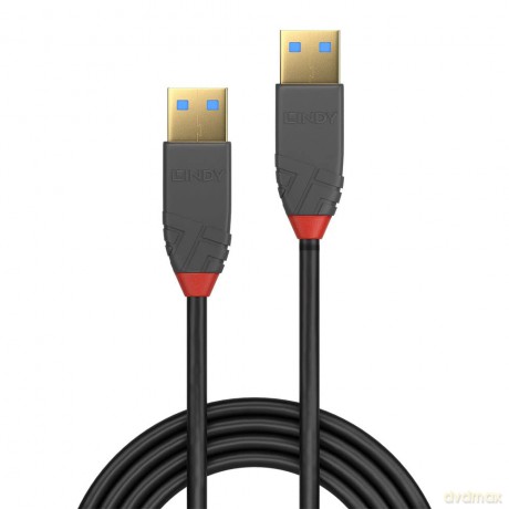 Lindy Usb 3.0 Kabel Typ A/A Anthra Line M/M 0.5m