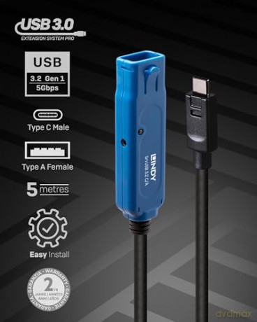 Lindy Usb 3.2 Gen 1 Ca AktivverläNgerung Pro 5m