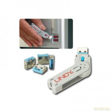 Lindy Usb PortschlöSser 4xblau Mit SchlüSsel