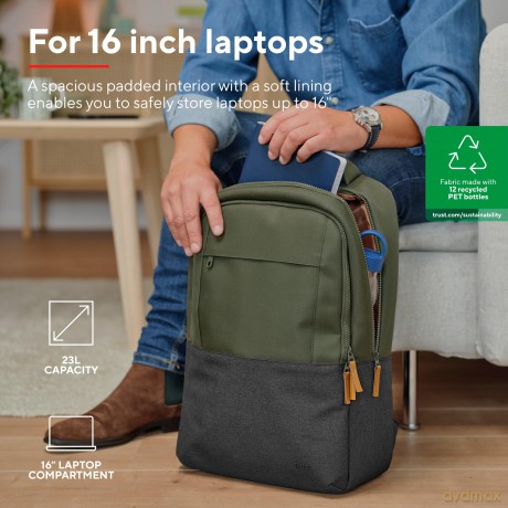 Lisboa 16" Backpack - Green