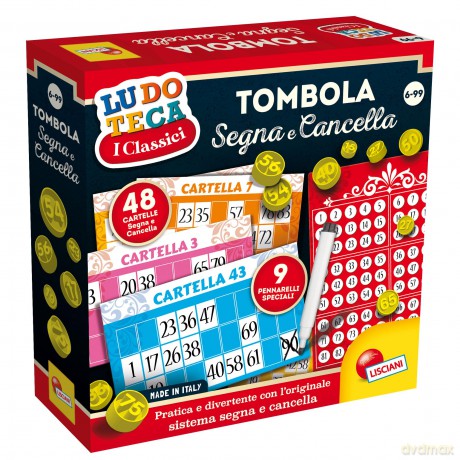 Lisciani Giochi 56996 - Ludoteca Tombola Segna E Cancella 48 Cart