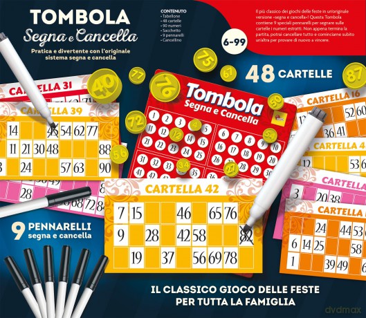 Lisciani Giochi 56996 - Ludoteca Tombola Segna E Cancella 48 Cart