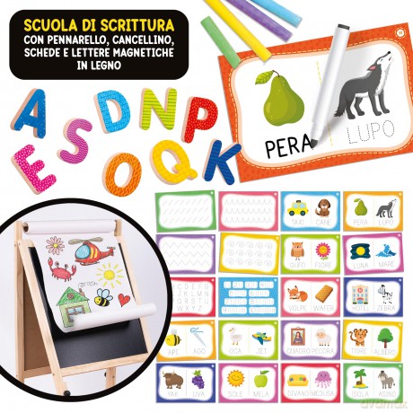 Lisciani: Montessori - Lavagnona Legno Cresce Con Te