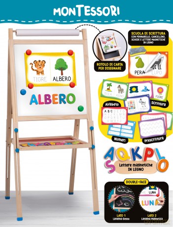 Lisciani: Montessori - Lavagnona Legno Cresce Con Te