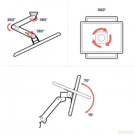 Lx Pro Arm Single Disp Wall Mount