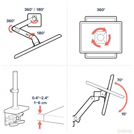 Lxpro Arm Single Disp Tall Pole Dig