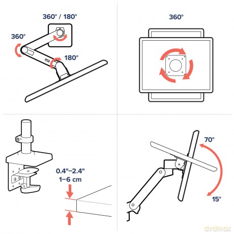 Lxpro Arm Single Dispdesk Mount Wcb