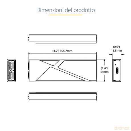 M2 Pcie Nvme/M2 Sata Ssd Usb Enclosure