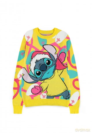 Maglione Natale Disney Stitch Fluo M