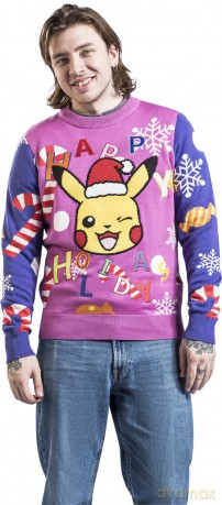 Maglione Natale Pokemon Pikachu Patched XXL