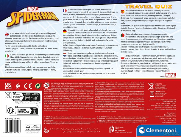 Marvel: Clementoni - Travel Quiz - Spiderman (Made In Italy) (5+)