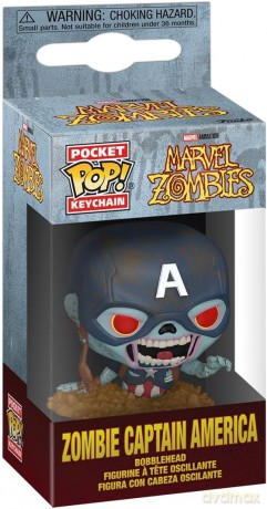 Marvel: Funko Pop! Keychain: Zombie Captain America