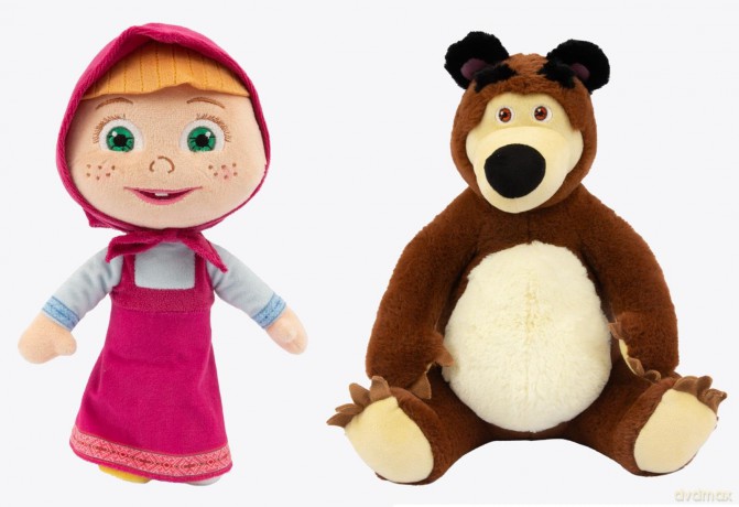 Masha E Orso: Grandi Giochi - Pluszak 20 Cm. (Assortimento)