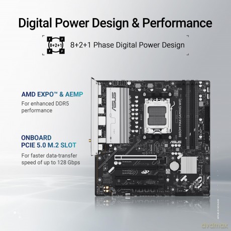 Mb Asus B850m Max Gaming Wifi