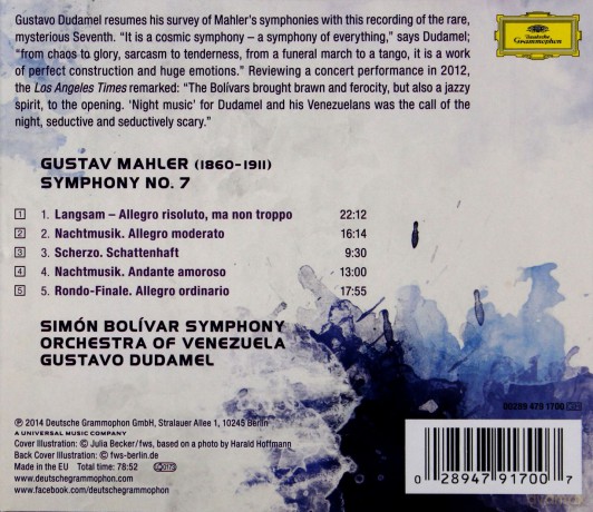 Gustavo Dudamel: Mahler Symphony 7 [CD]