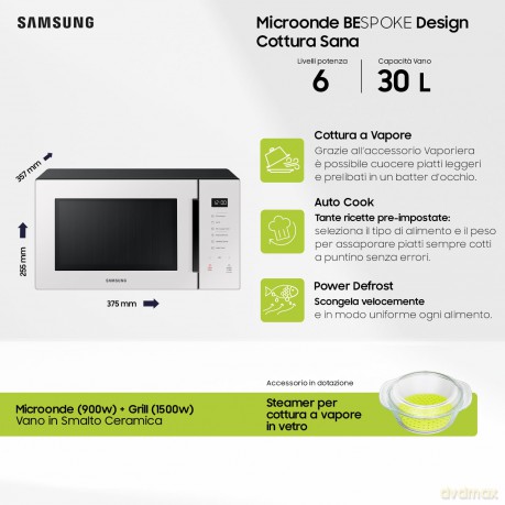 Micro Grill Bianco 30l Bespoke