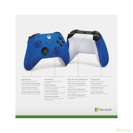Microsoft Xbox Controller Wireless Shock Blue V3