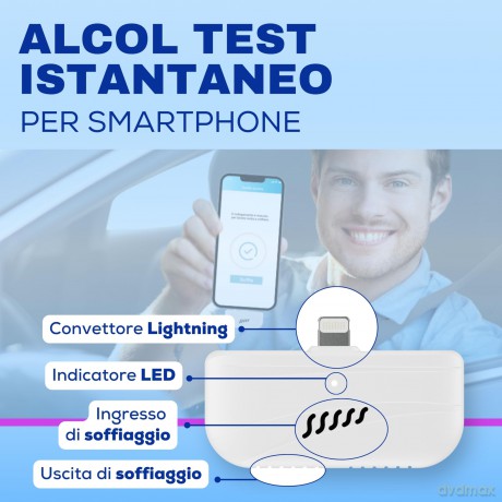 Mini Alcooltest X Smartphone Bianco