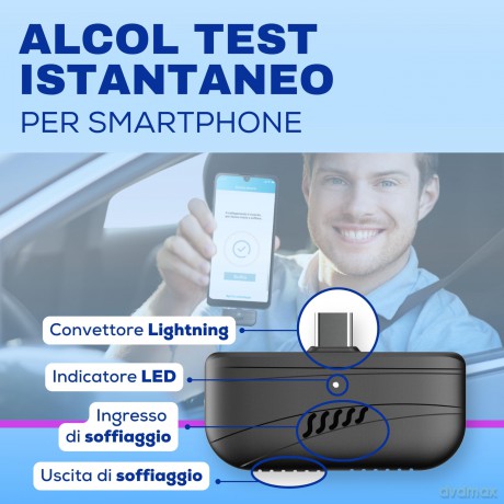 Mini Alcooltest X Smartphone Nero