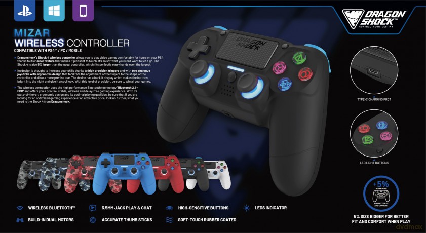 Mizar Wireless Black Ps4