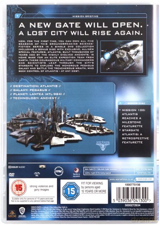 Stargate Atlantis Seasons 1-5 Complete (Gwiezdne Wrota: Atlantyda Sezon 1-5) [21DVD]