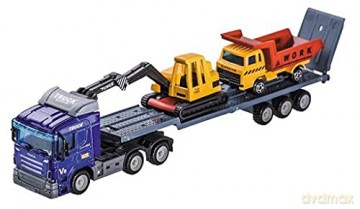 Modellino Camion Mondo-1/72 Man Pompieri Gru+Carrello Pompa
