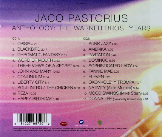 Jaco Pastorius: Anthology: The Warner Bros. Years [2CD]