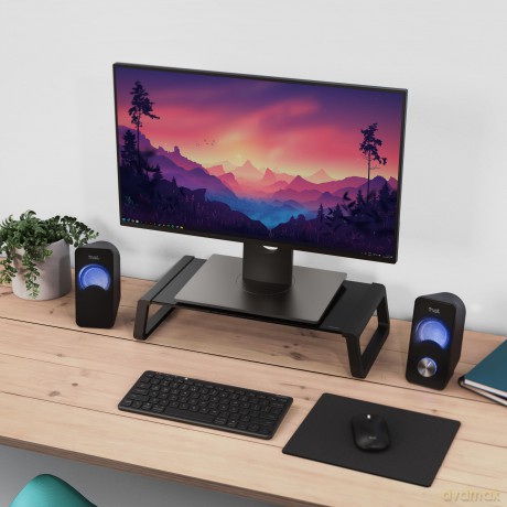 Monta Glass Monitor Stand Blk