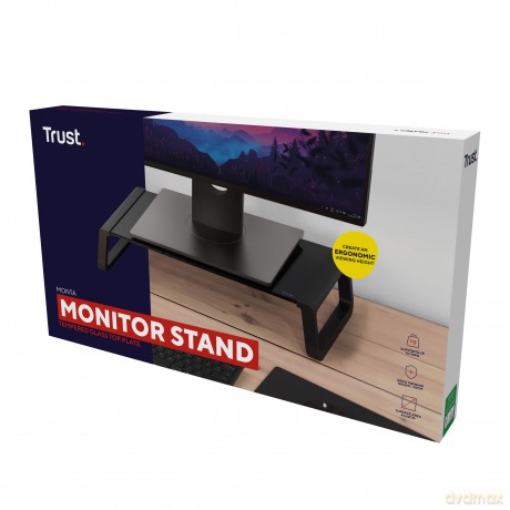 Monta Glass Monitor Stand Blk
