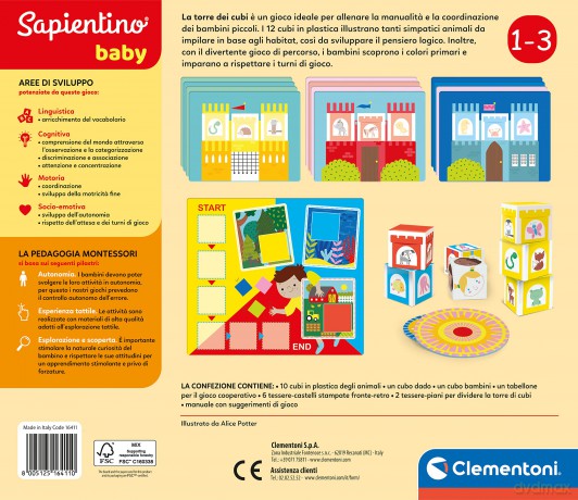 Montessori Baby La Torre Dei Cubi