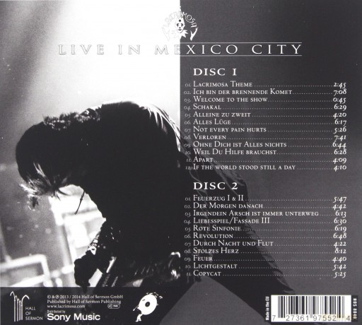 Lacrimosa: Live In Mexico City [2CD]