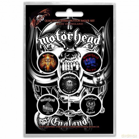 Motorhead Button Badge Pack: England