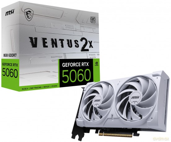 Msi Rtx5060 Ventus 2x Oc White 8gb Gddr7 Hdmi 3xdp