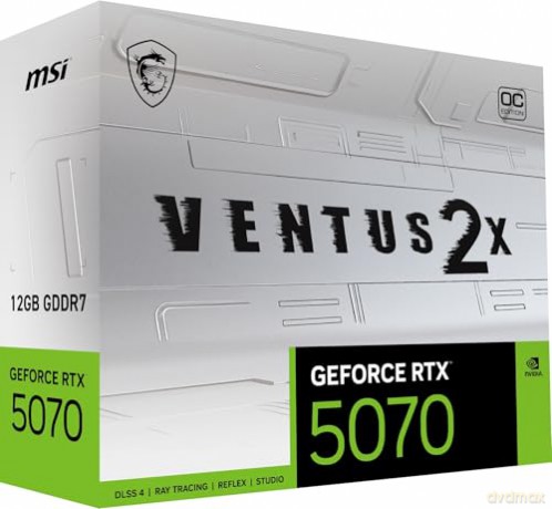Msi Rtx5070 Ventus 2x Oc White 12gb Gddr Hdmi 3xdp