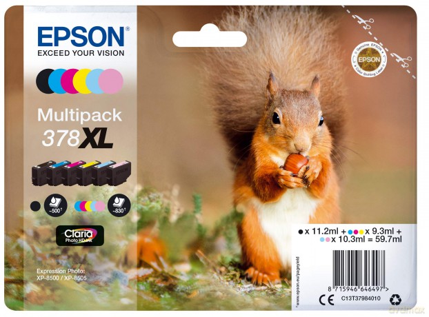 Multipack 6 Colori Scoiattolo 378xl